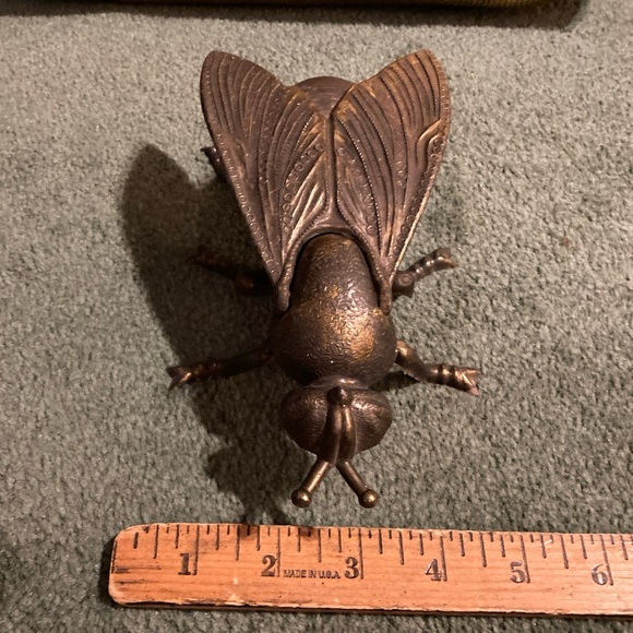 Vintage Italian Fly Ashtray/Secret Mid Century Modern Collectible 1970s Brass - Picture 6 of 11